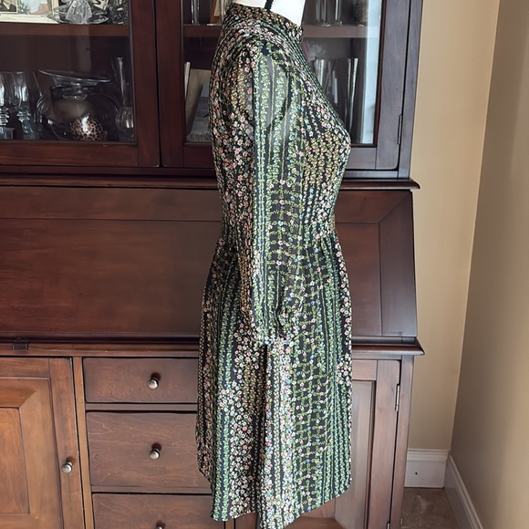 Forever 21 Floral Green Dress S - Picture 5 of 12